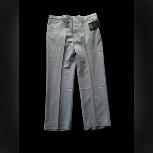 Vintage Haggar Dress Pants Mens 40x30 Gray Fortrel Polyester NWT 80s 90s Slacks